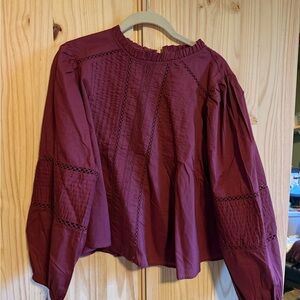 Elegant Burgundy Women's Top NWOT